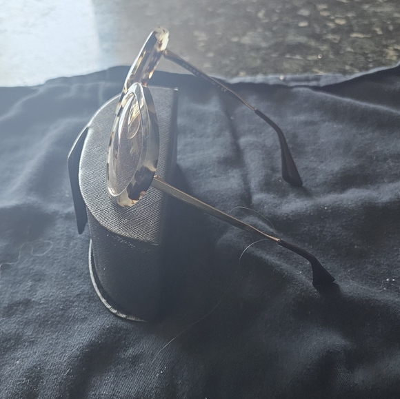 Prada Tortise Shell Round Sunglasses - Picture 3 of 4